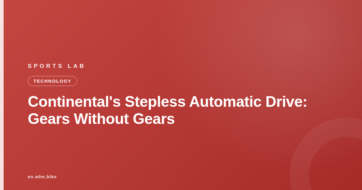 Continental's Stepless Automatic Drive: Gears Without Gears