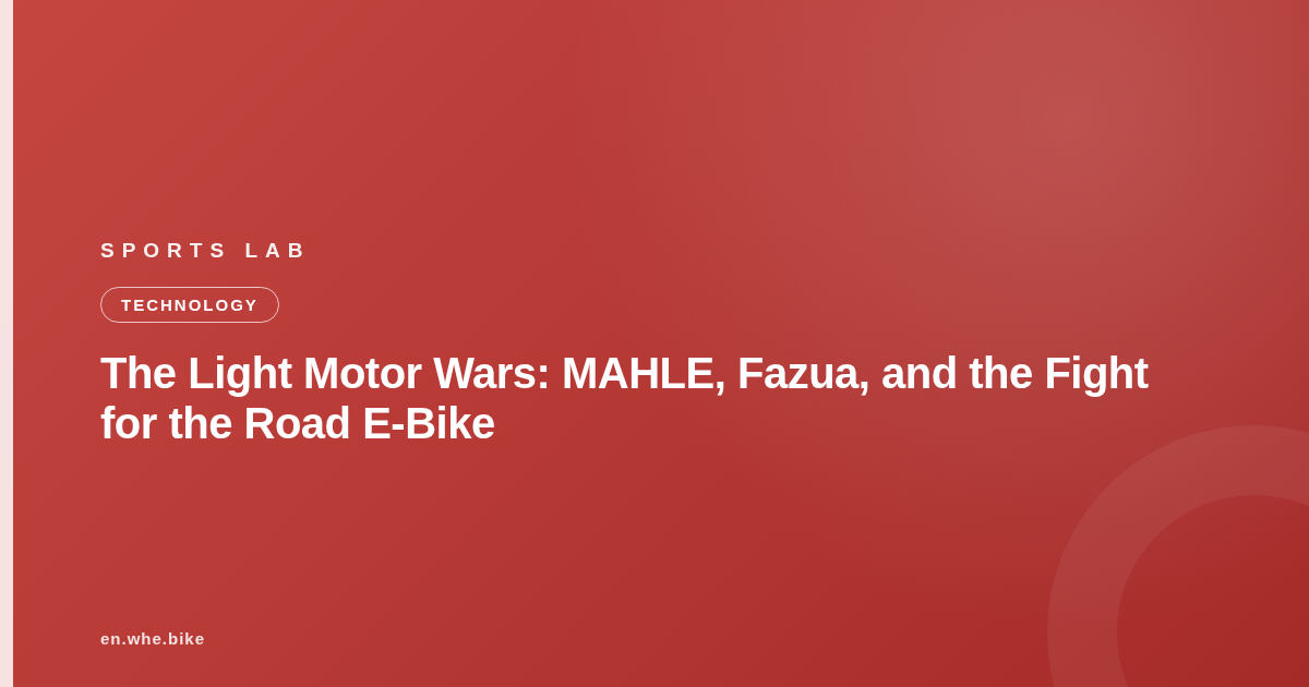 The Light Motor Wars: MAHLE, Fazua, and the Fight for the Road E-Bike
